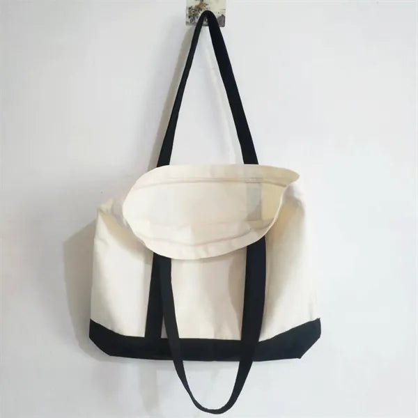Daily Essentials Stylish Canvas Tote Bag with Pocket