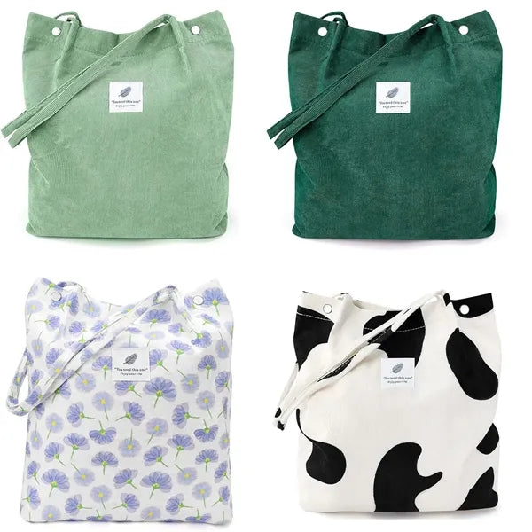 Corduroy Tote Aesthetic Cute Bags