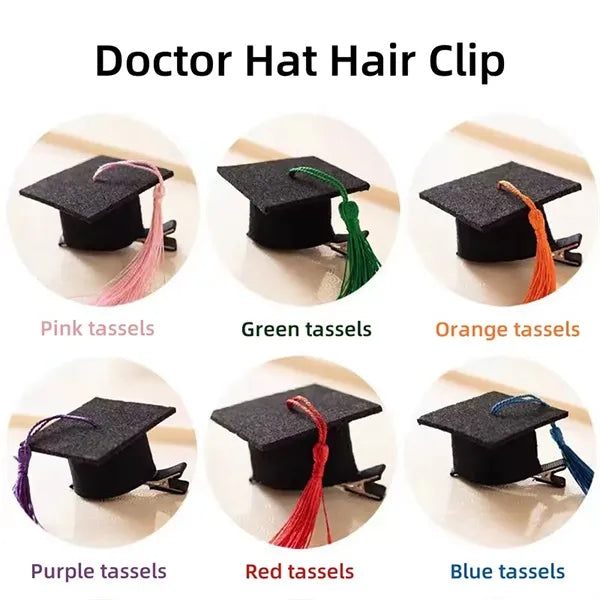 Mini graduation caps with clip