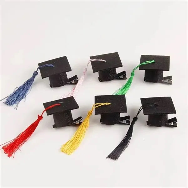 Mini graduation caps with clip
