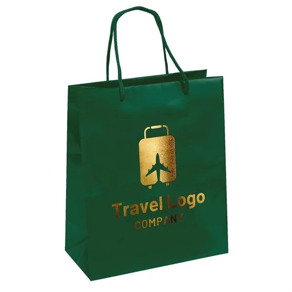 Gloss-laminated Paper Bag with Macram Handles