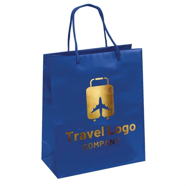 Gloss-laminated Paper Bag with Macram Handles