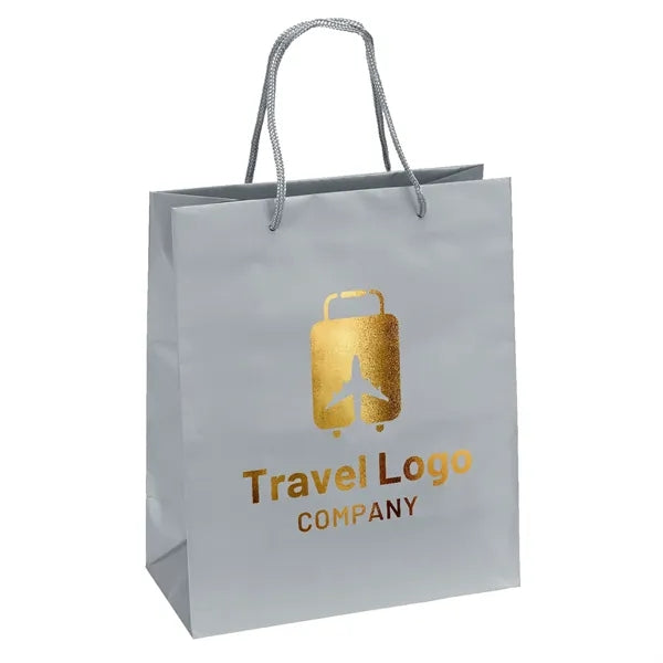 Gloss-laminated Paper Bag with Macram Handles