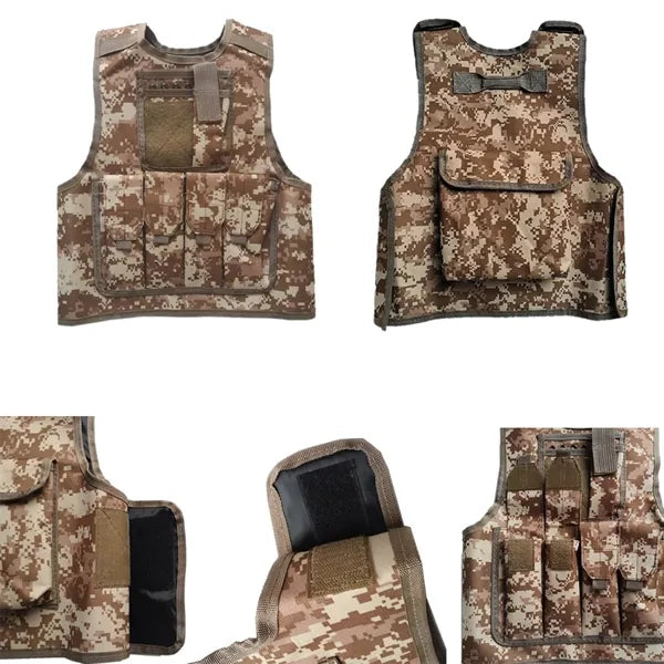 Multipocket Camouflage Children's Game Vest