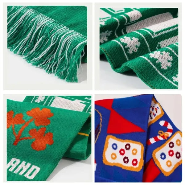 Acrylic Jacquard Fan Scarf