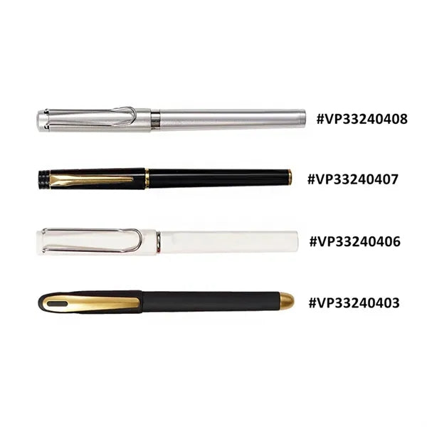 Executive ABS Gel Ink Pens w/Snap-On Caps & Pocket Clips