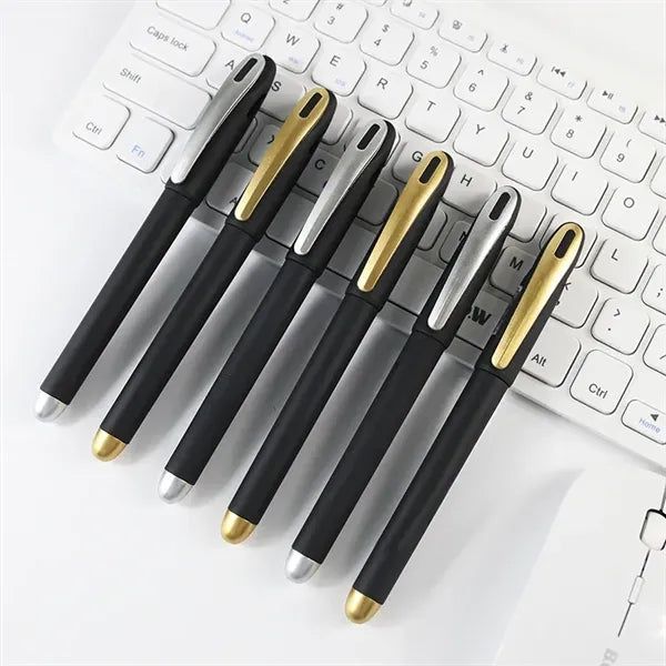 Executive ABS Gel Ink Pens w/Snap-On Caps & Pocket Clips