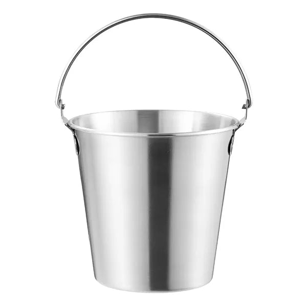 24oz Food Grade Polished Finish Ice Bucket w/Carrying Handle