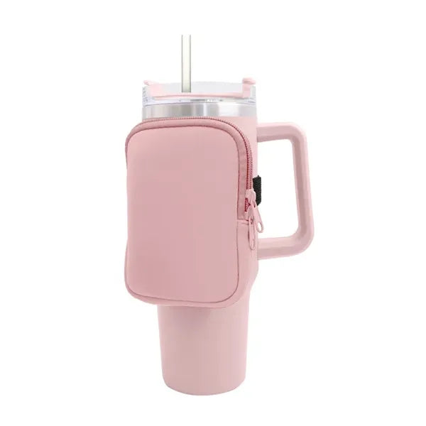 Gym Tumbler Neoprene Coin Pouch Key Purse With Elastic Strap