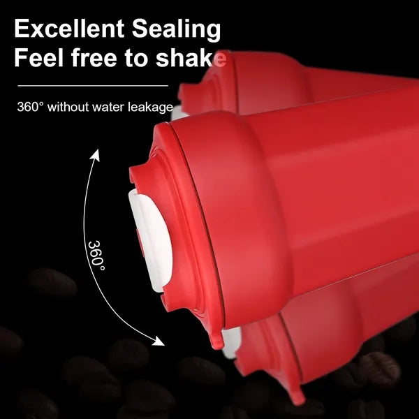 450ml Coffee Mug with Leakproof Lid and Carrying Strap