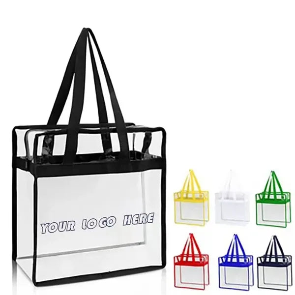 Stadium Approved Clear Zipper Tote Bag