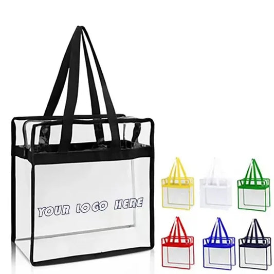 Stadium Approved Clear Zipper Tote Bag