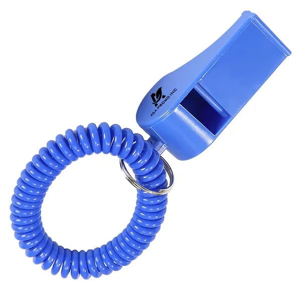 Colorful Whistle Keychain With Coil