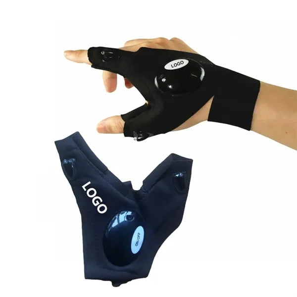 LED Flashing Finger Fishing Gloves