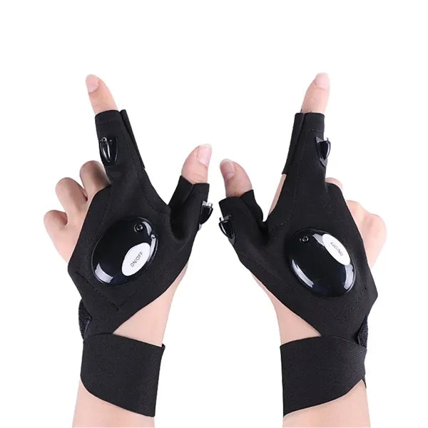 LED Flashing Finger Fishing Gloves