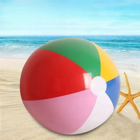 Classic Rainbow Novelty Beach Inflatable Pvc Toy Ball
