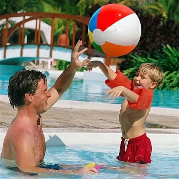 Classic Rainbow Novelty Beach Inflatable Pvc Toy Ball