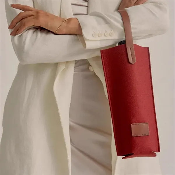 Wine Felt Bag Single Bottle Carrier Tote