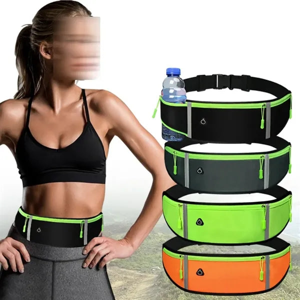 Running Belt Waist Fanny Pack Bag with Bottle Holder