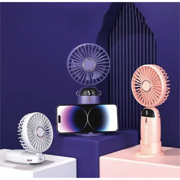 4200mAh Battery Operated Fan 5 Speeds&Digital Display