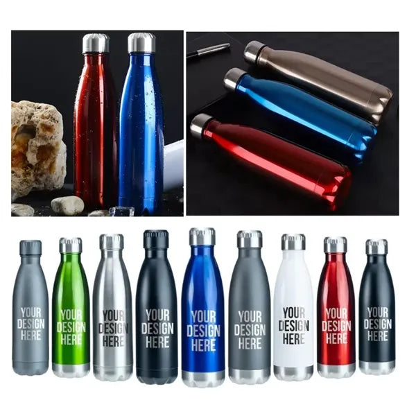 Stainless Steel 17oz Double Wall Insulated Water Bottles