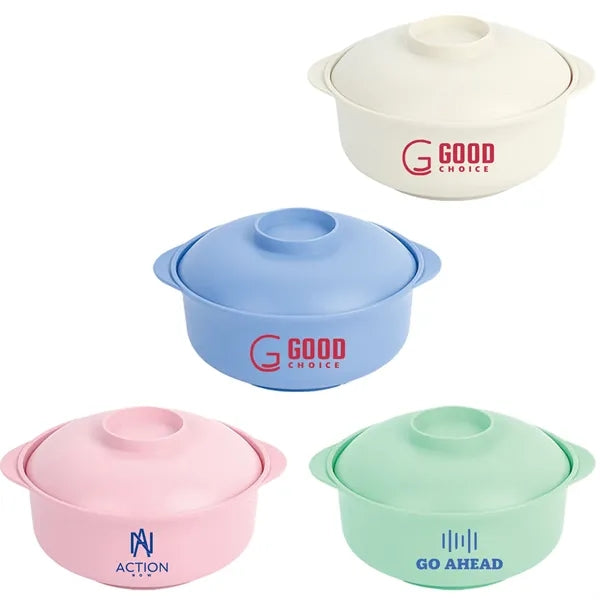 Wheat Staw Soup Bowl With Lid