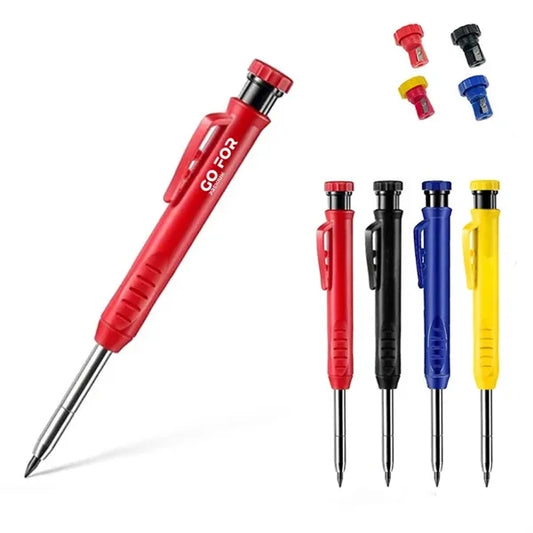 Solid Carpenter Pencil with Built-in Sharpener