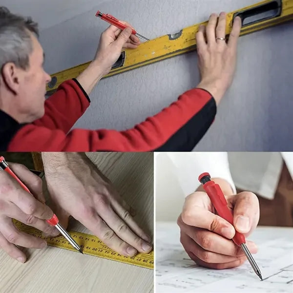 Solid Carpenter Pencil with Built-in Sharpener