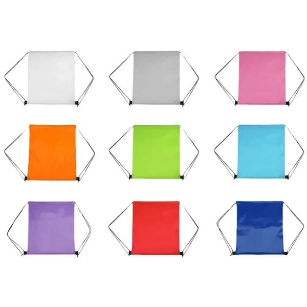 Colorful Polyester Sports Drawstring Backpacks