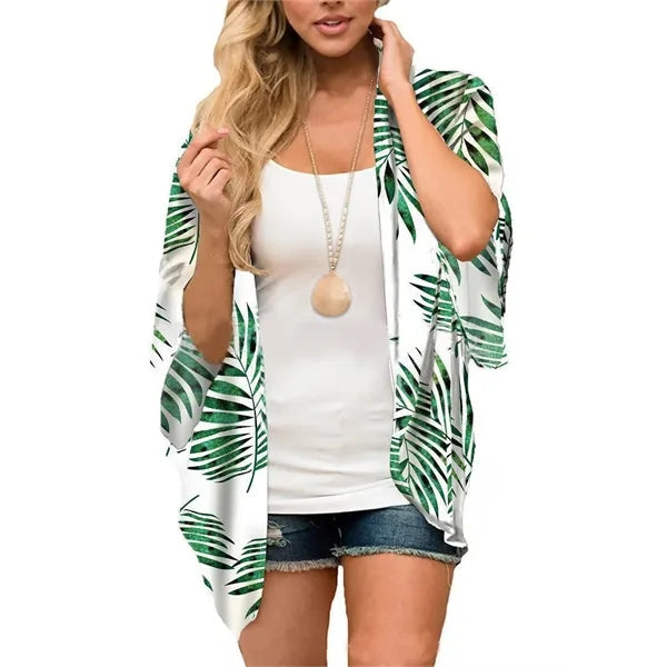 Women's Floral Print Puff Sleeve Tops