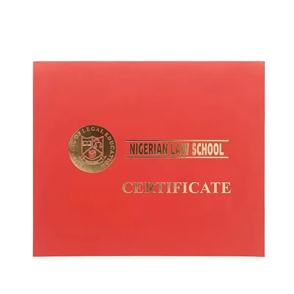 Diploma Cover Red Velvet Certificate Holder of Graduation