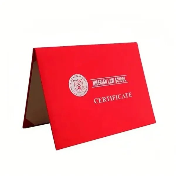 Diploma Cover Red Velvet Certificate Holder of Graduation