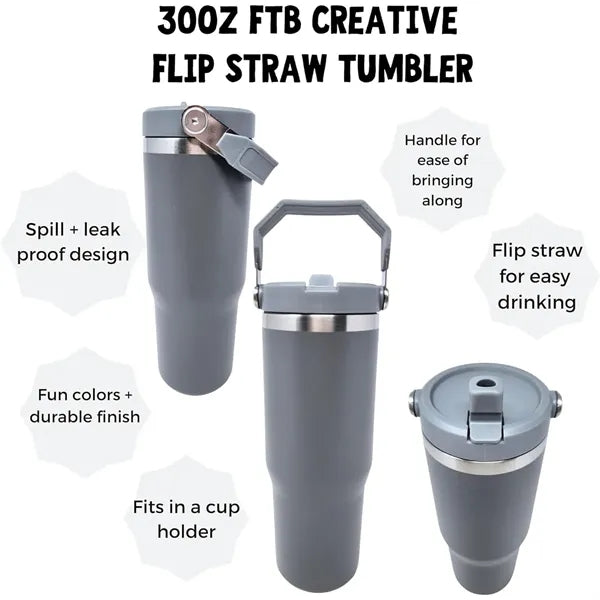 Stainless Steel Double Wall Insulated Tumbler With Handle