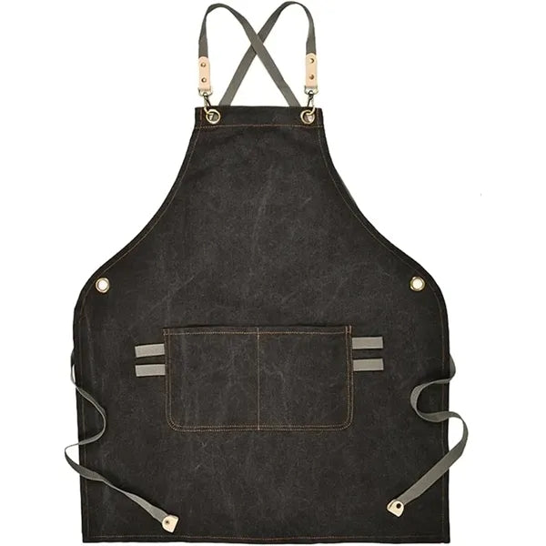 Garden Canvas Kitchen Work Cooking Chef Apron With Pockets