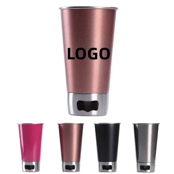 Stainless Steel Beer Cup With Opener