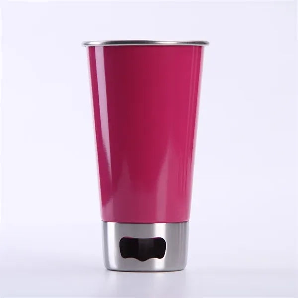 Stainless Steel Beer Cup With Opener