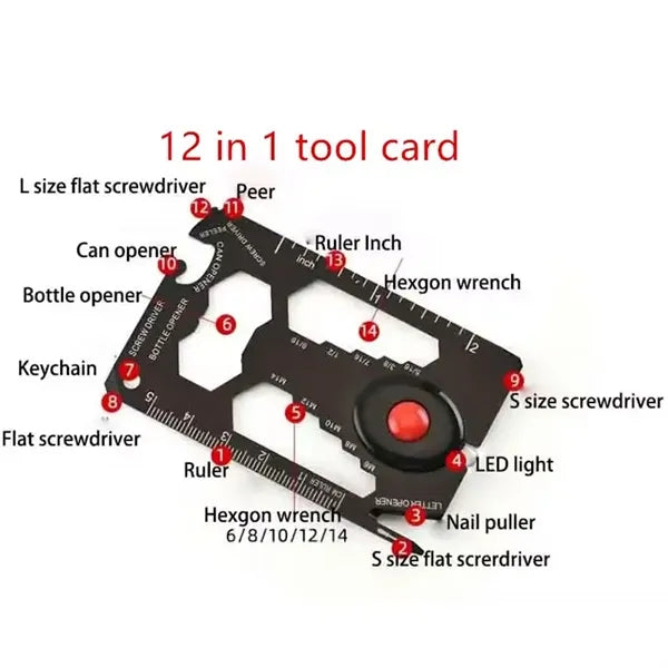 LED Wallet Multi Tool