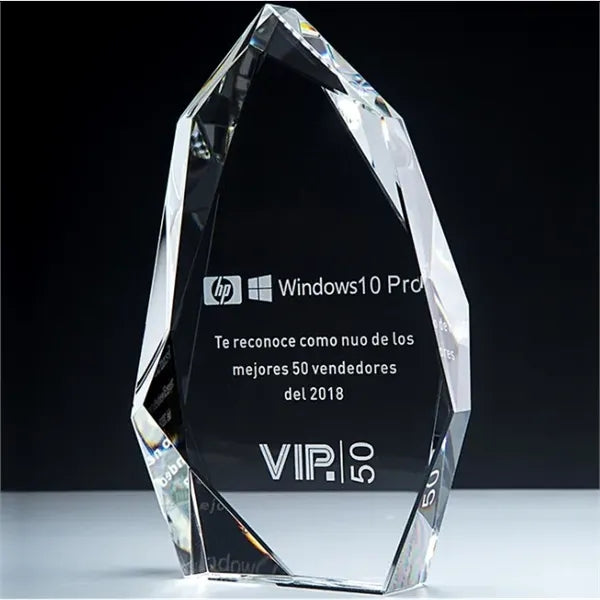 Award Craft Glass Crystal Trophy