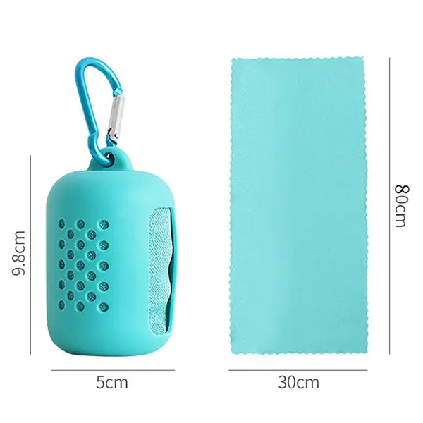 Large Cylindrical Cold Washcloth Quick Drying Towels