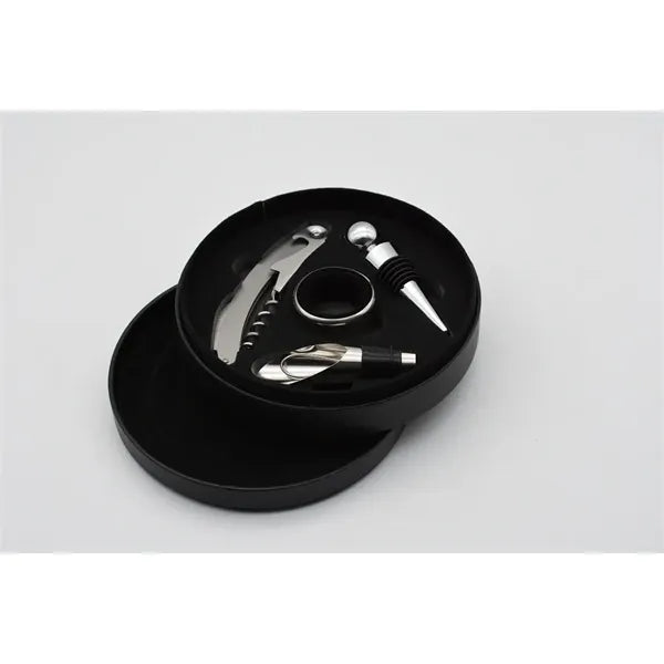 With Round PU Box Wine Bottle Opener