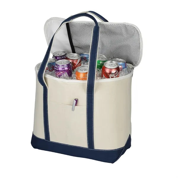 Patchwork Canvas Cooler Lunch Bag