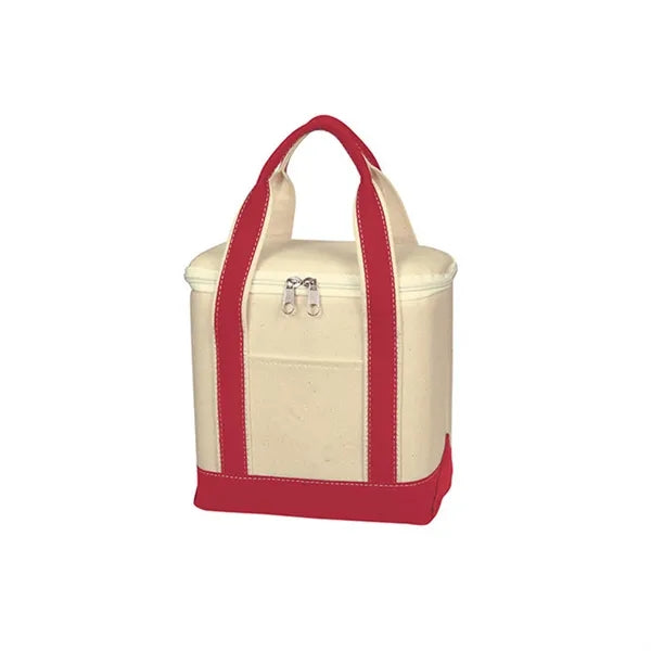 Patchwork Canvas Cooler Lunch Bag