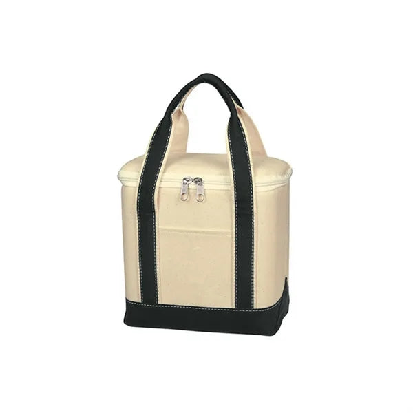 Patchwork Canvas Cooler Lunch Bag