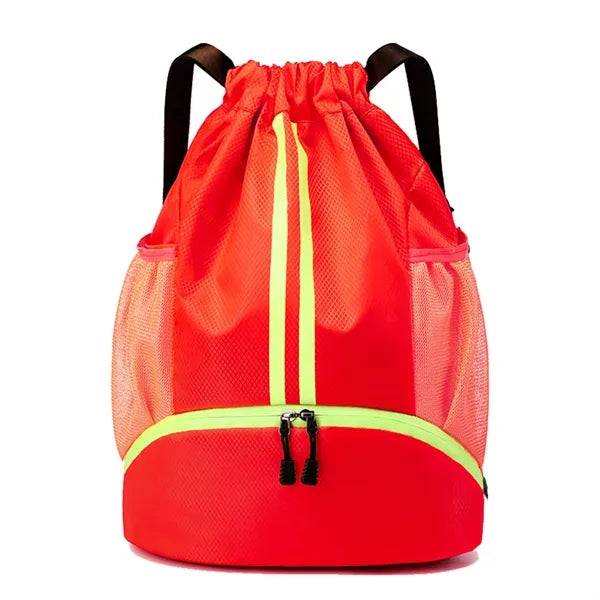 Waterproof Drawstring Backpack with Shoe Pocket