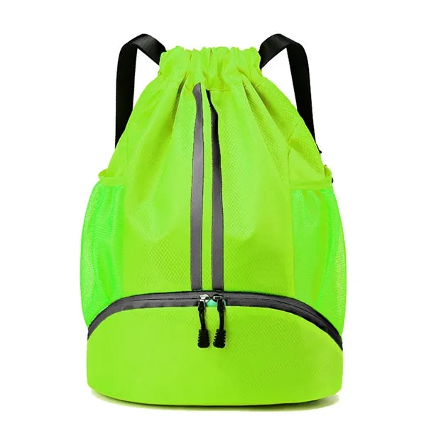 Waterproof Drawstring Backpack with Shoe Pocket