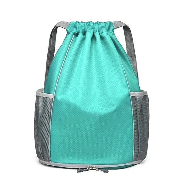 Sports Drawstring Backpack With Independent Shoe Pocket