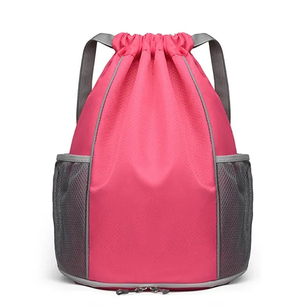 Sports Drawstring Backpack With Independent Shoe Pocket