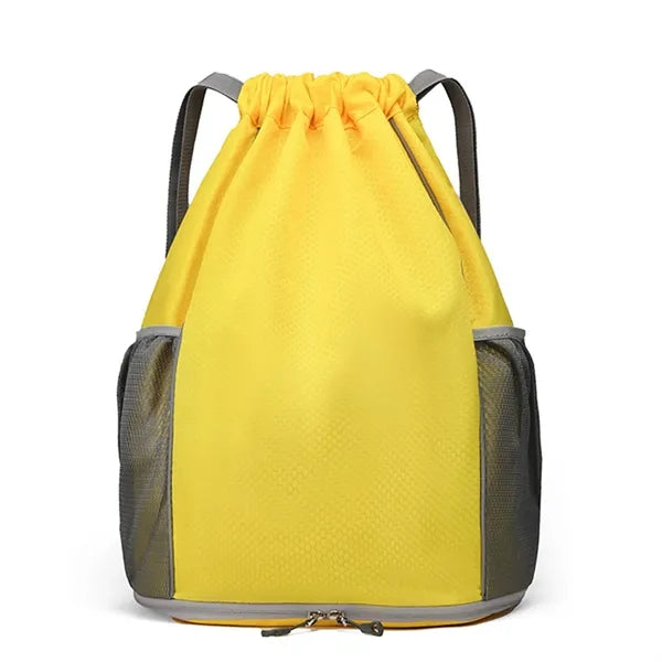 Sports Drawstring Backpack With Independent Shoe Pocket