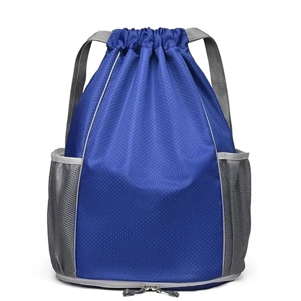 Sports Drawstring Backpack With Independent Shoe Pocket