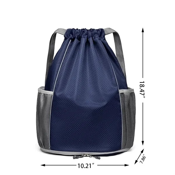 Sports Drawstring Backpack With Independent Shoe Pocket